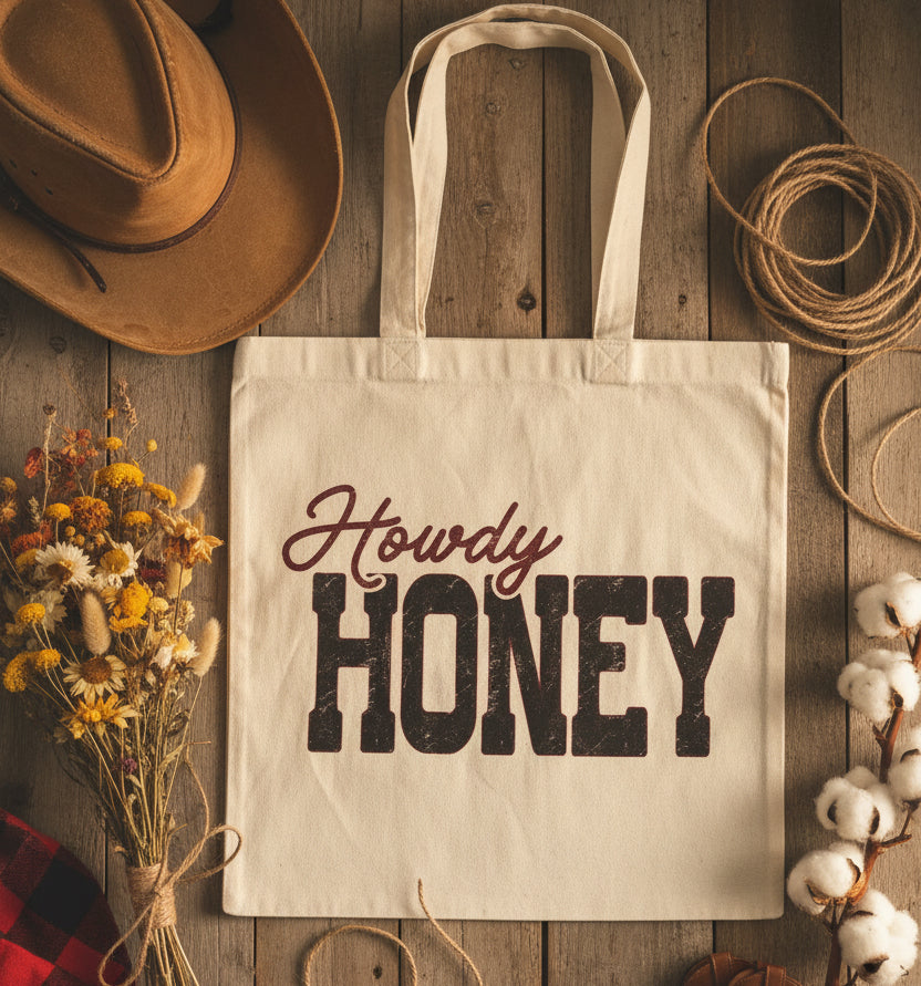 Howdy Honey Canvas Tote