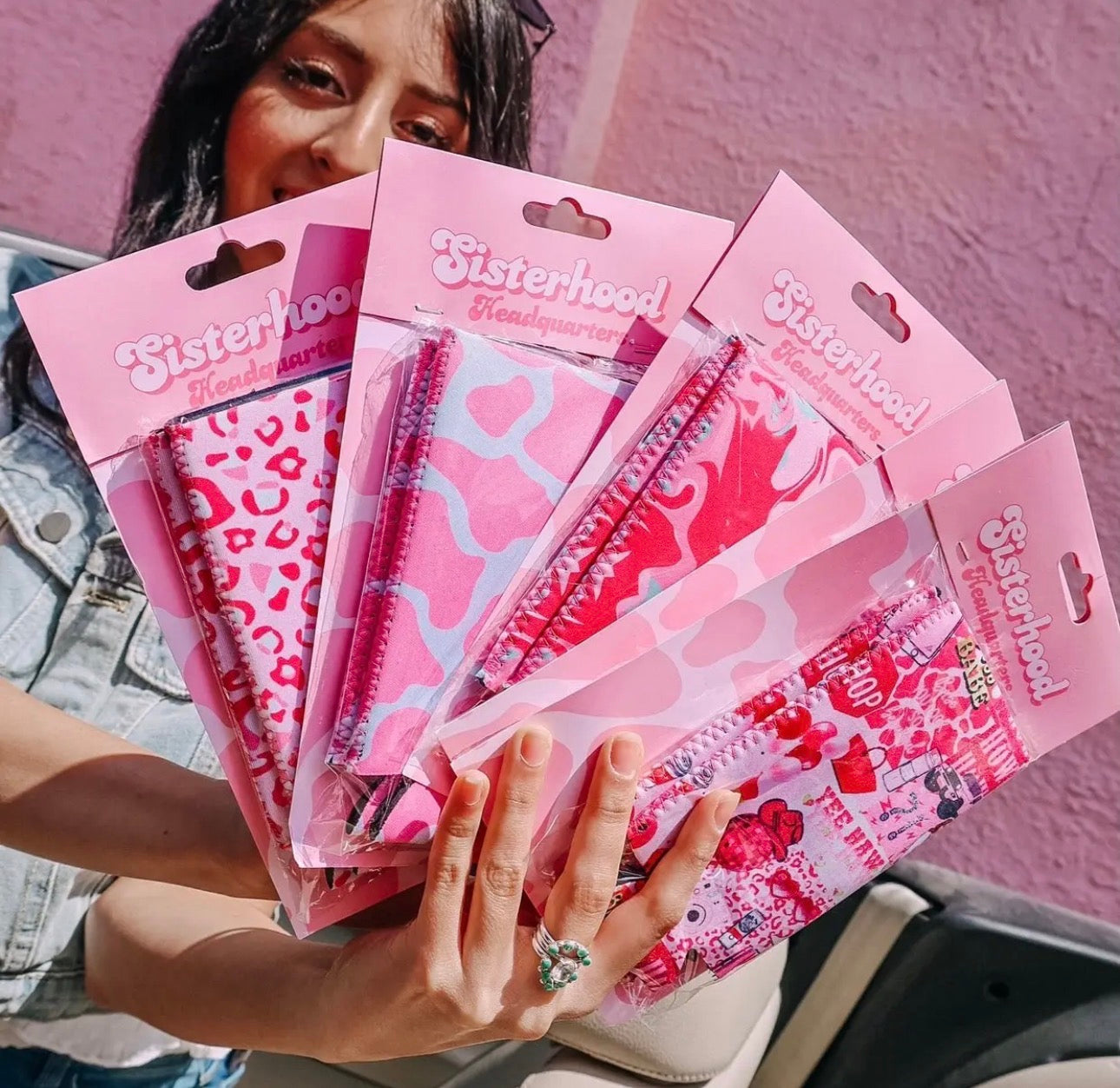 Pink Tall Koozies - 2 Packs