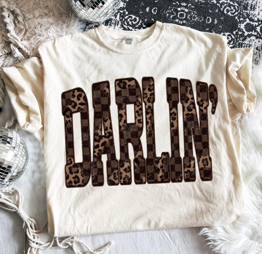 Leopard & Checkered Darlin' CC Tee
