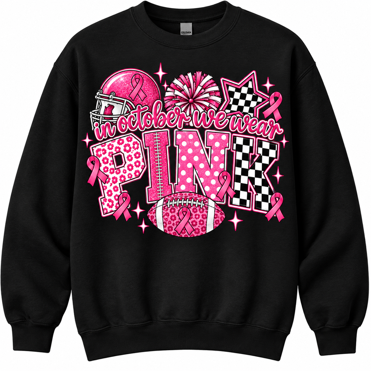 In October We Wear PINK Crewneck Sweater