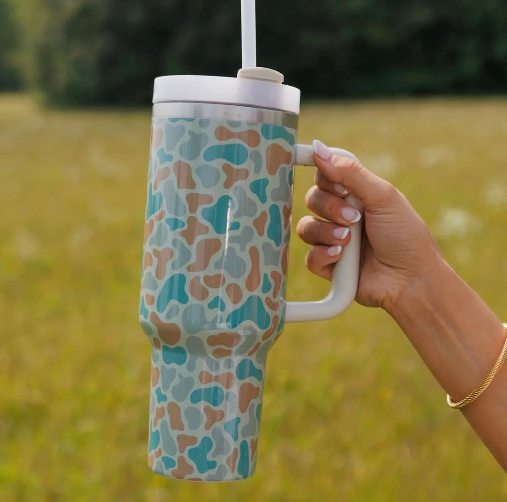 Camo 40 oz Tumbler with Handle