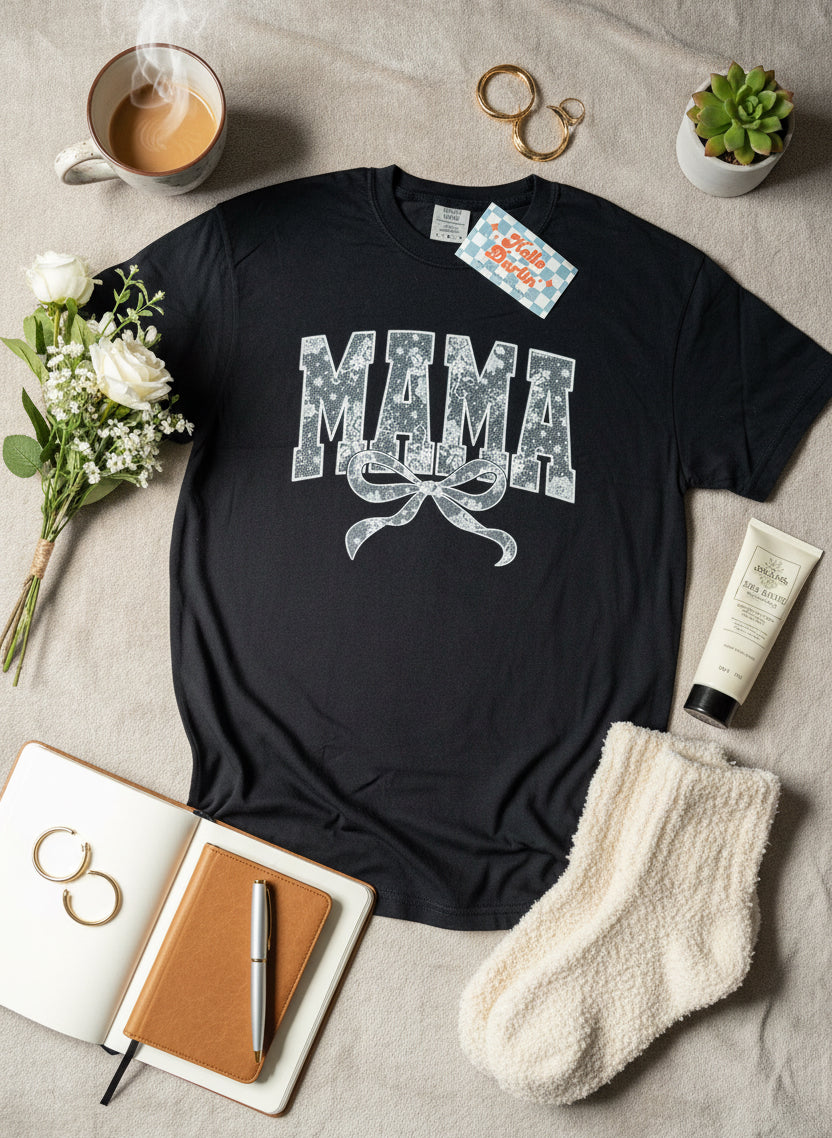 Mama Faux Lace CC Tee