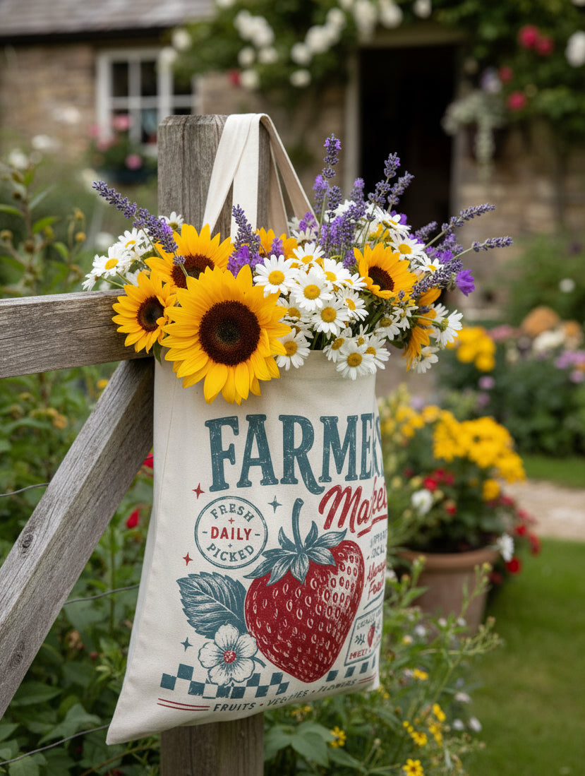 Famers Market Canvas Tote