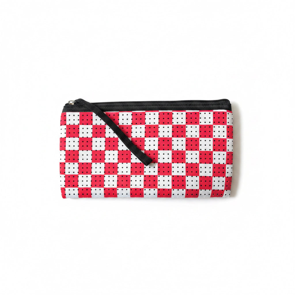 Red Checkered Large Neoprene Tote