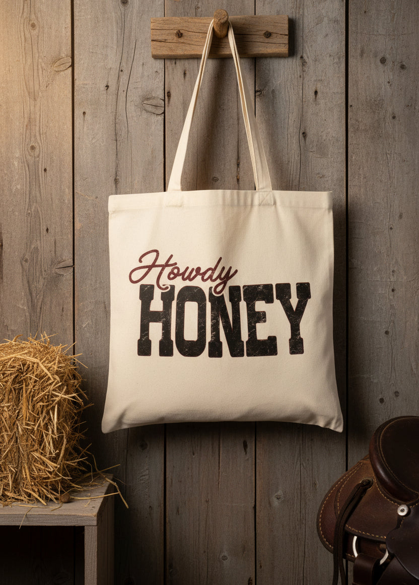 Howdy Honey Canvas Tote