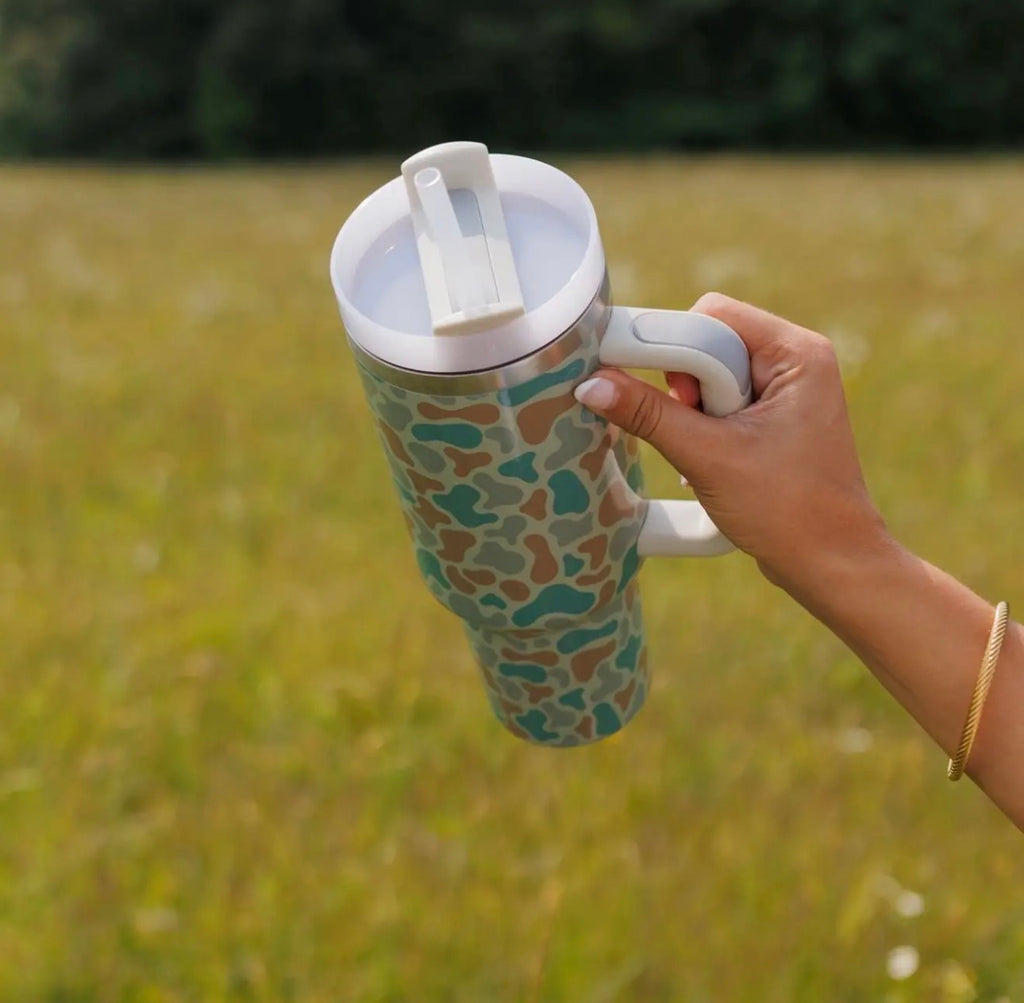 Camo 40 oz Tumbler with Handle