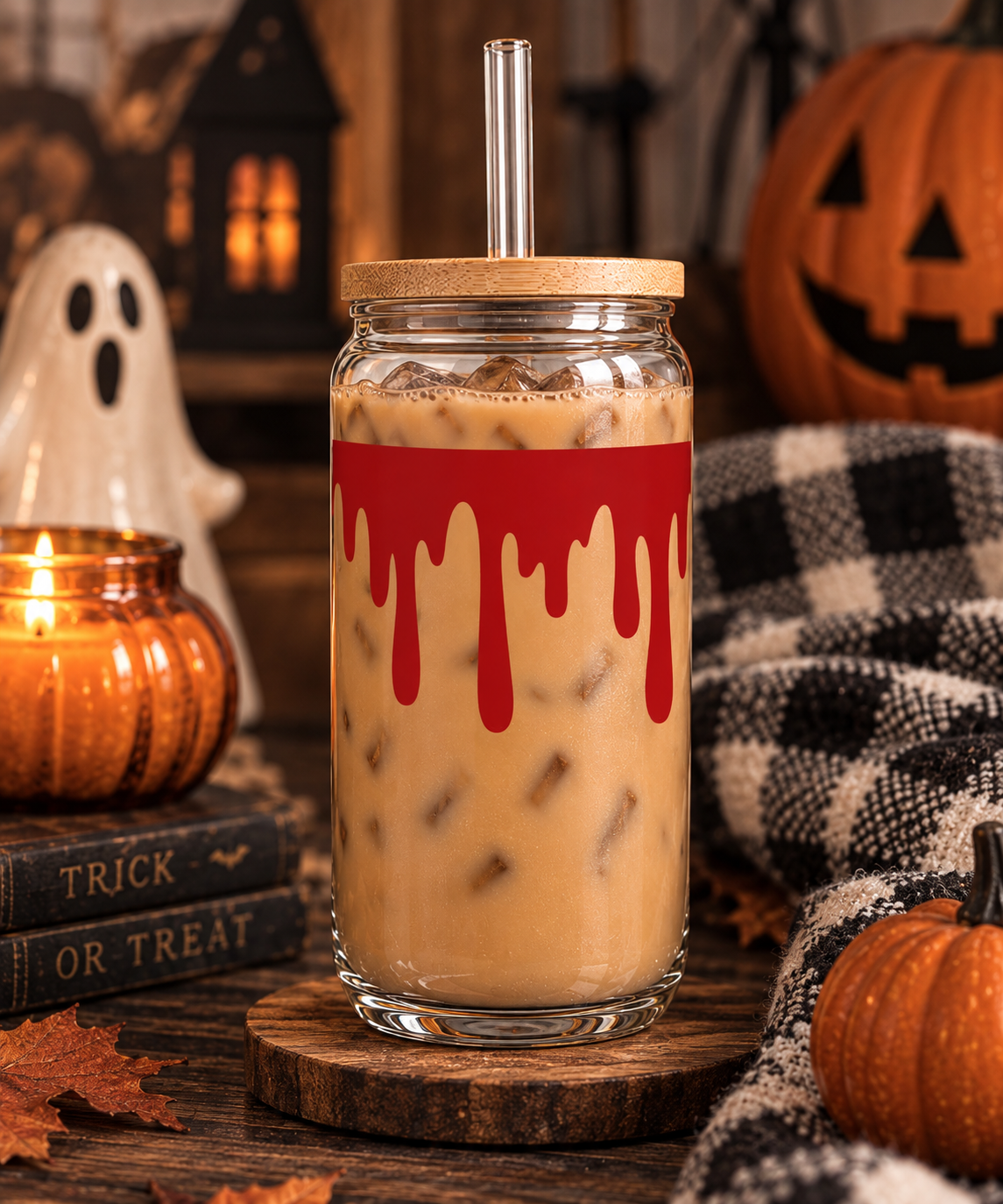 Blood Drip 16 oz Glass Can