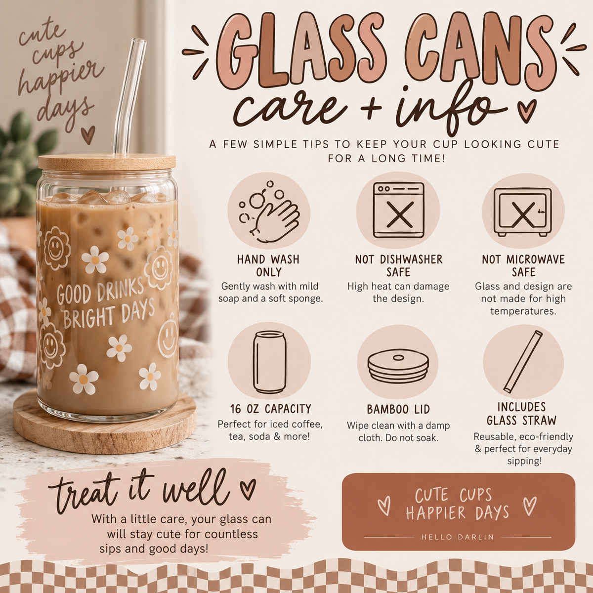 Autumn State of Mind 16 oz Glass Can